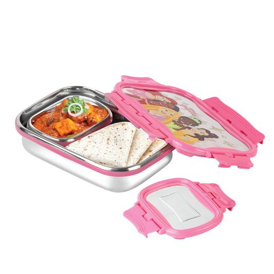 Click It Toons Stainless Steel Lunch Box, Big Pink / Big / Disney Princess