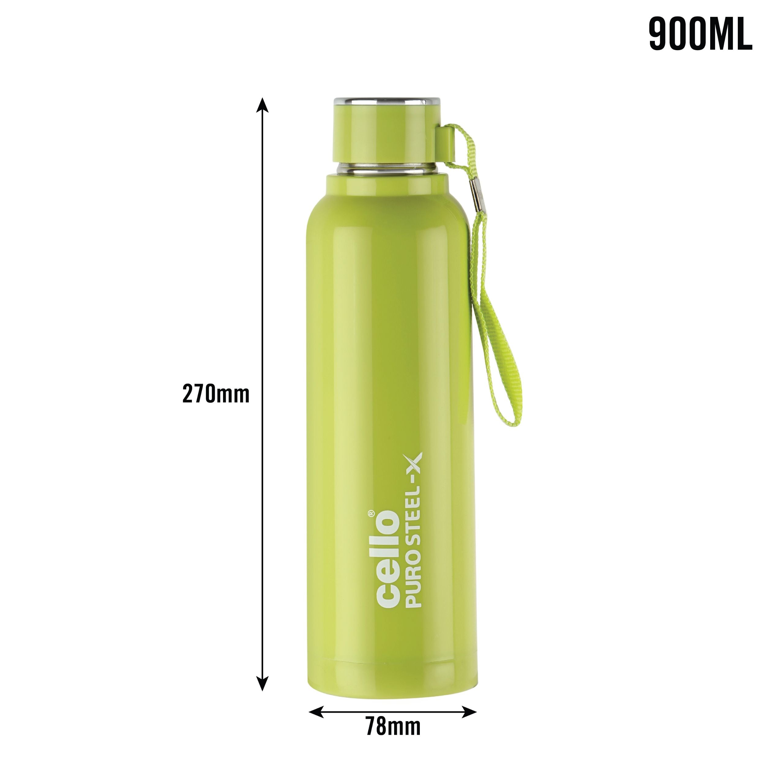 Puro Steel-X Benz 900 Water Bottle, 730ml Green / 730ml / 1 Piece