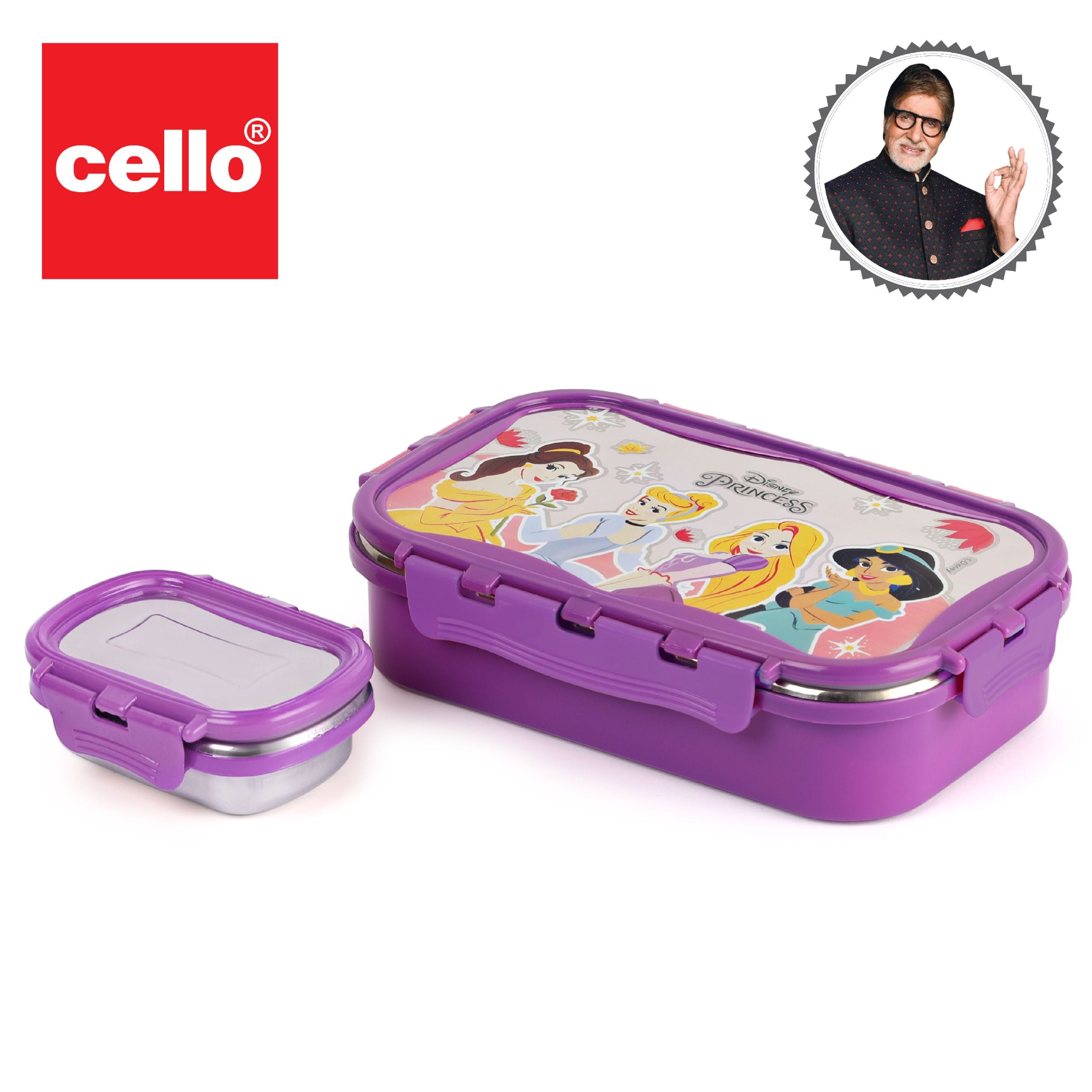 Thermo Click Toons Insulated Lunch Box, Big Violet / Big / Disney Princess