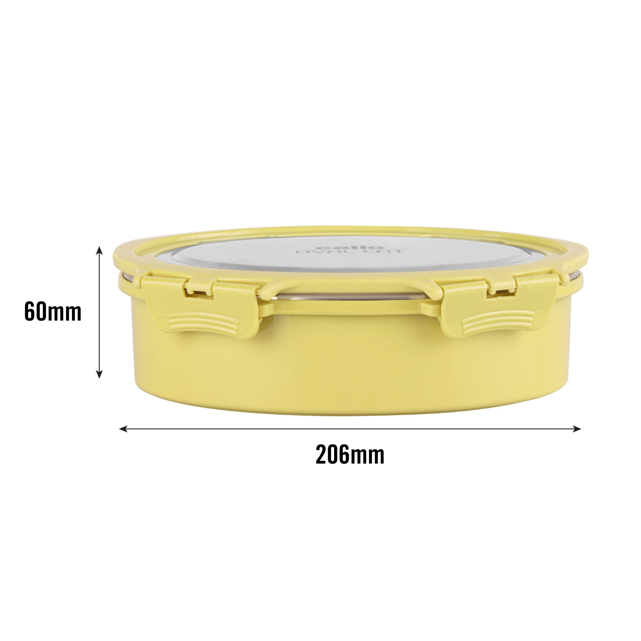 Oval Eat Insulated Lunch Box Yellow