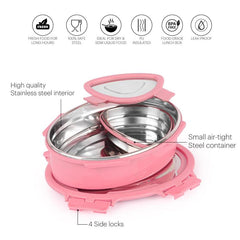Oval Eat Insulated Lunch Box Pink