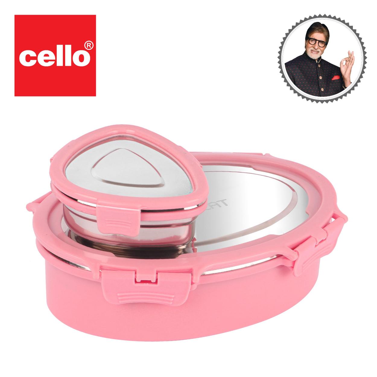 Oval Eat Insulated Lunch Box Pink