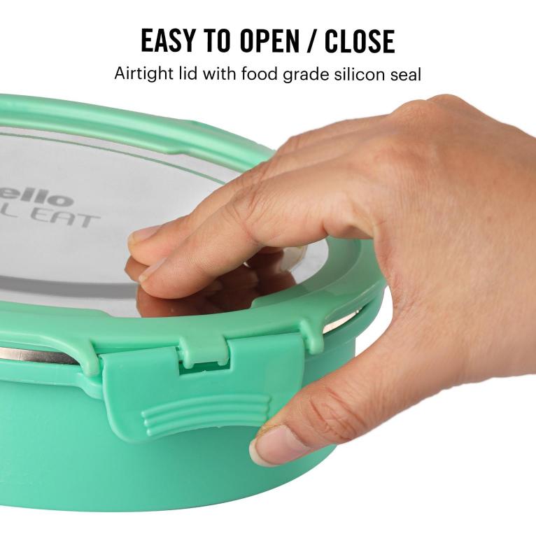 Oval Eat Insulated Lunch Box Green