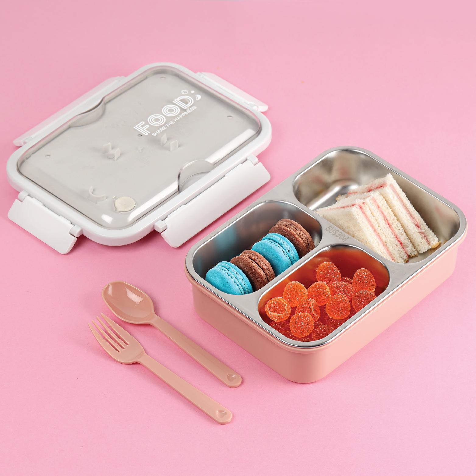 Meal Buddy Insulated Lunch Box with Flatware Pink / 1 Piece