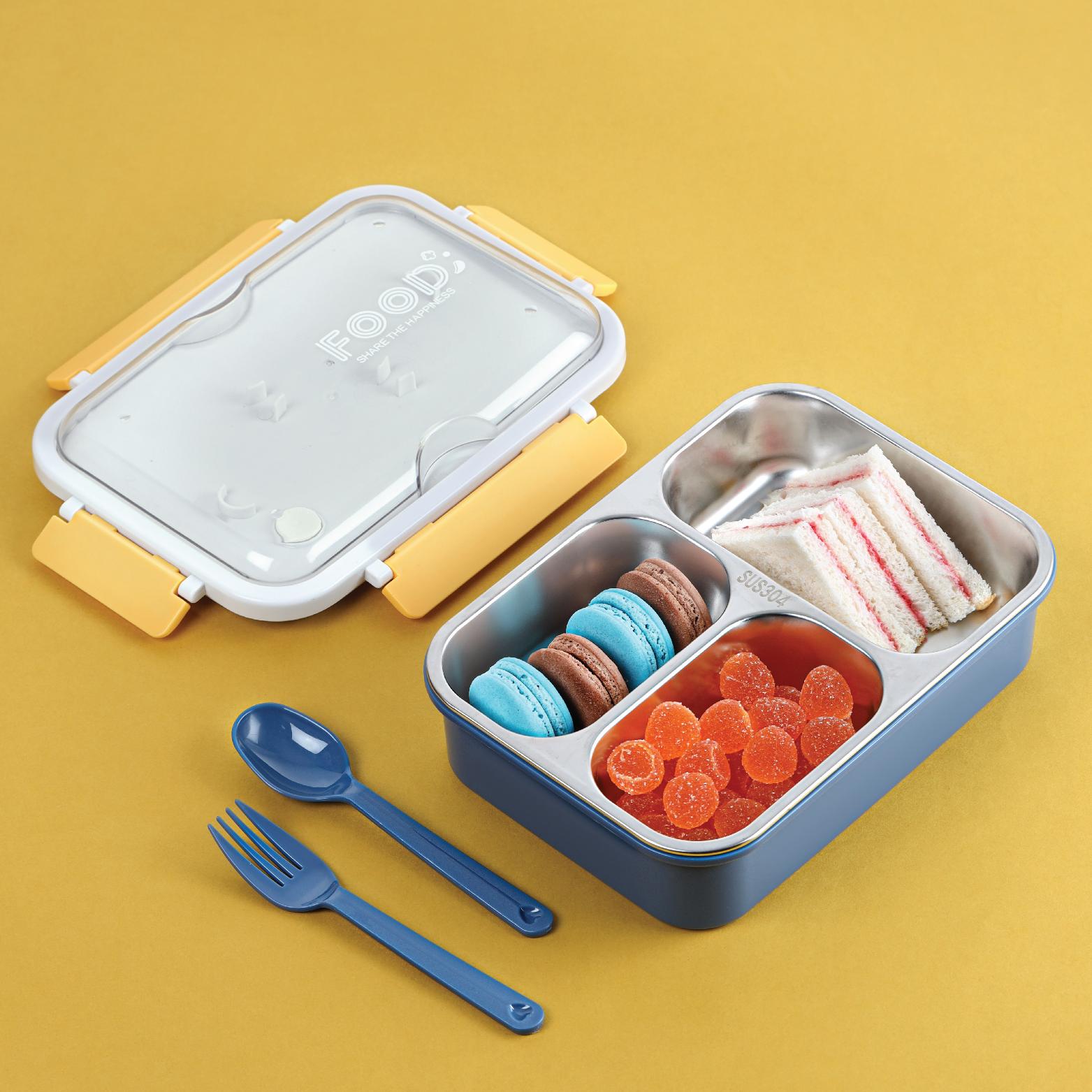Meal Buddy Insulated Lunch Box with Flatware Blue / 1 Piece