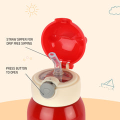 Toddy Hot & Cold Stainless Steel Kids Water Bottle, 550ml Red / 550ml