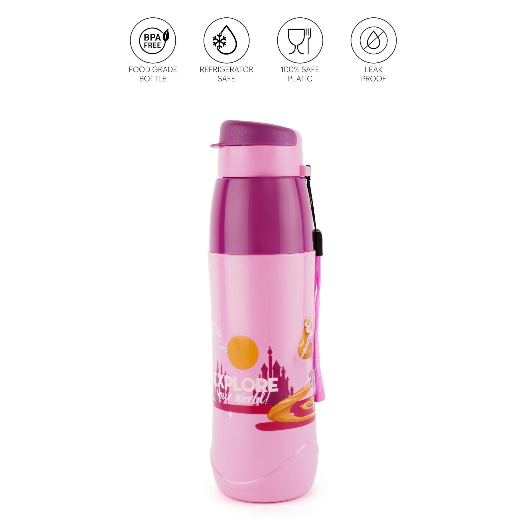 Puro Disney 900 Cold Insulated Kids Water Bottle, 715ml Pink / 715ml / Disney Princess