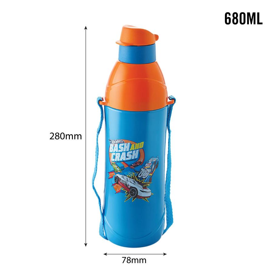 Puro Junior 900 Cold Insulated Kids Water Bottle, 680ml Blue Orange / 680ml / Hot Wheels