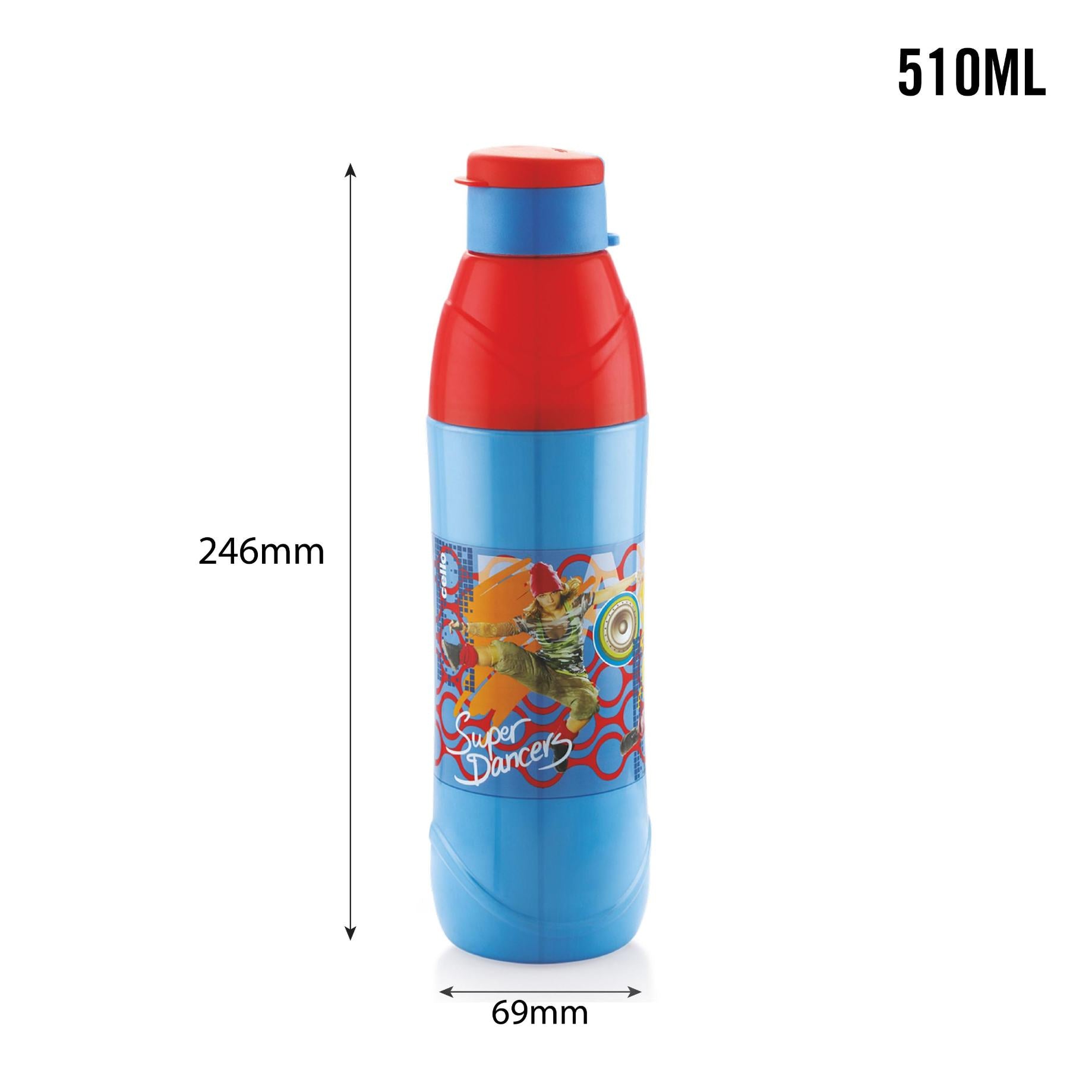 Puro Trends 600 Cold Insulated Kids Water Bottle, 510ml Blue / 510ml
