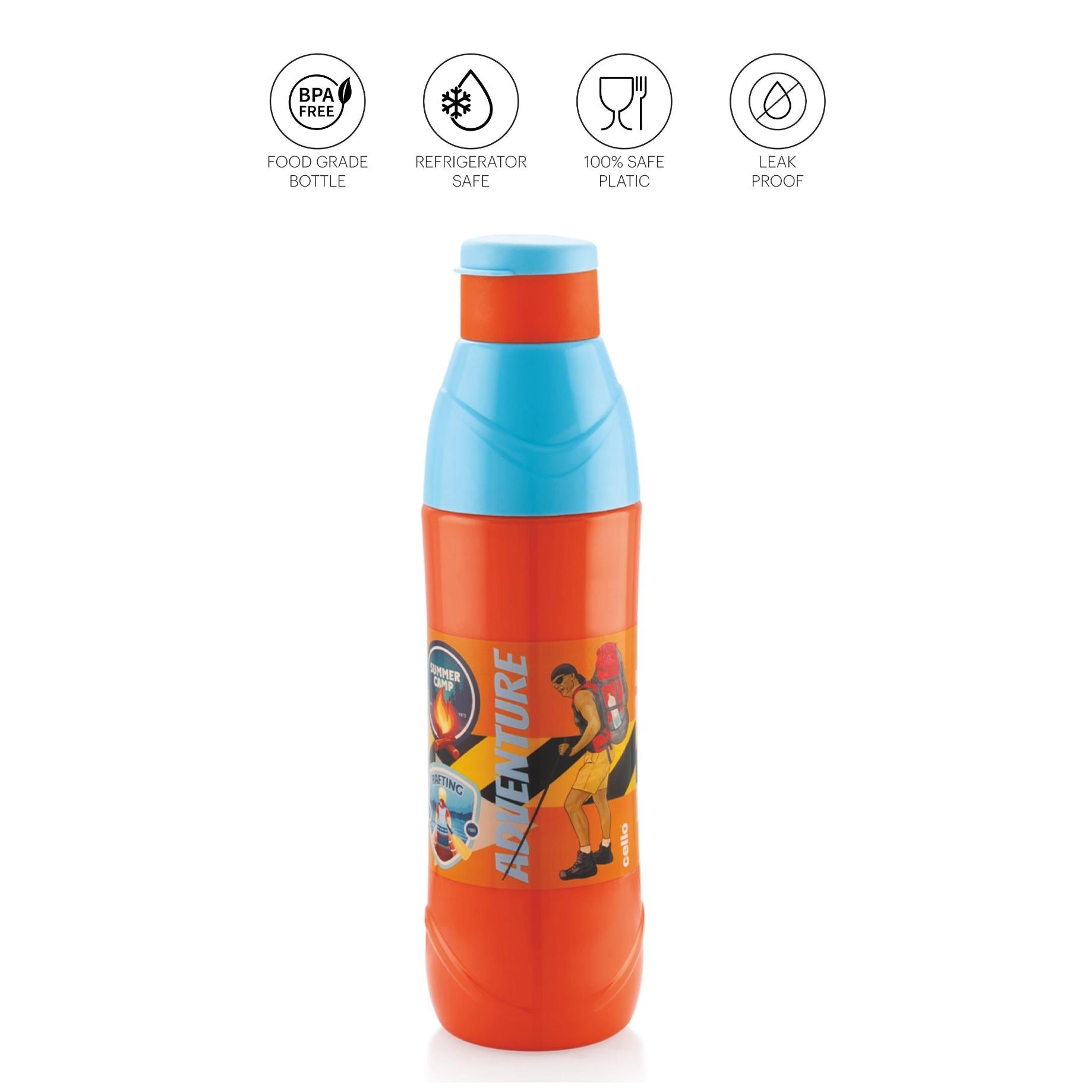 Puro Trends 600 Cold Insulated Kids Water Bottle, 510ml Orange / 510ml