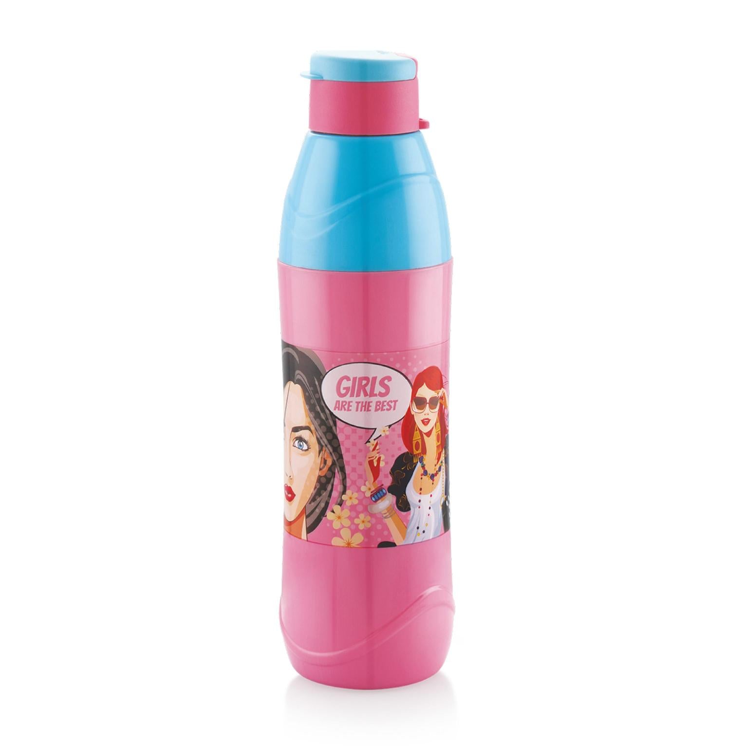 Puro Trends 600 Cold Insulated Kids Water Bottle, 510ml Pink Blue / 510ml