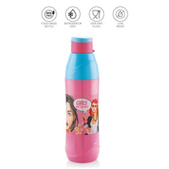 Puro Trends 600 Cold Insulated Kids Water Bottle, 510ml Pink Blue / 510ml