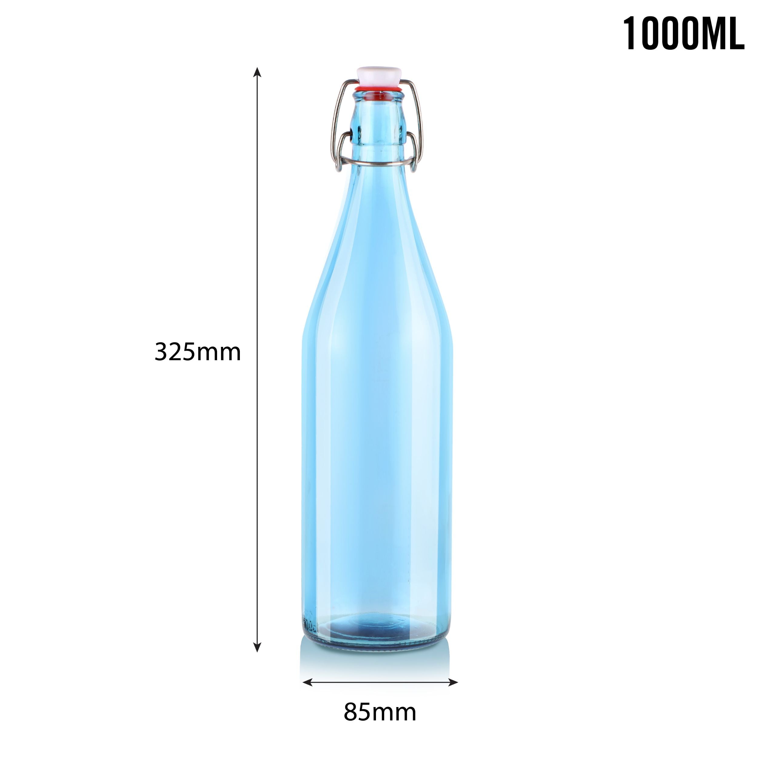 Aquaria Glass Water Bottle, 1000ml SAPPHIRE / 1000ml / 1 Piece