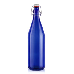 Aquaria Glass Water Bottle, 1000ml Blue / 1000ml / 1 Piece
