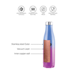 Colourmate Flask, Vacusteel Water Bottle, 500ml / 500ml