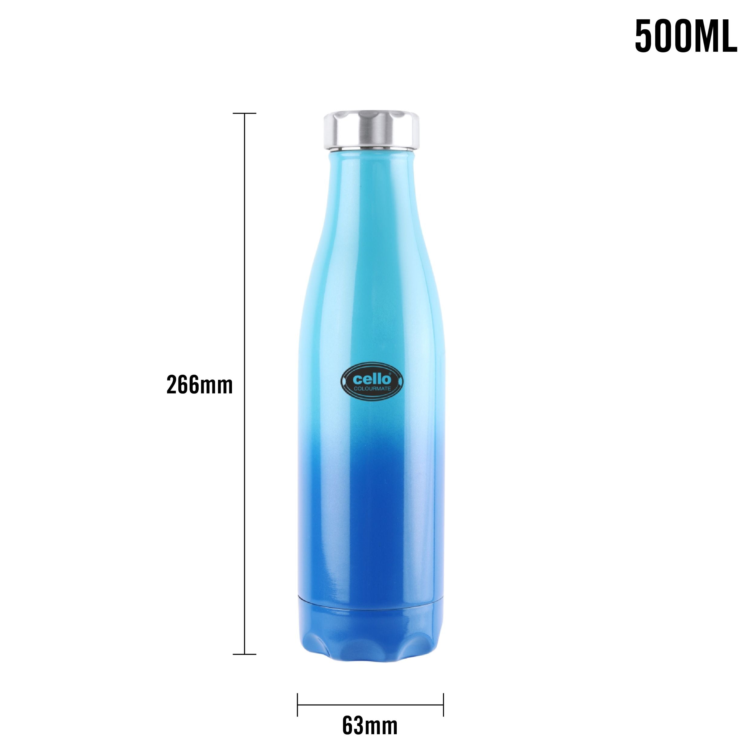 Colourmate Flask, Vacusteel Water Bottle, 500ml / 500ml