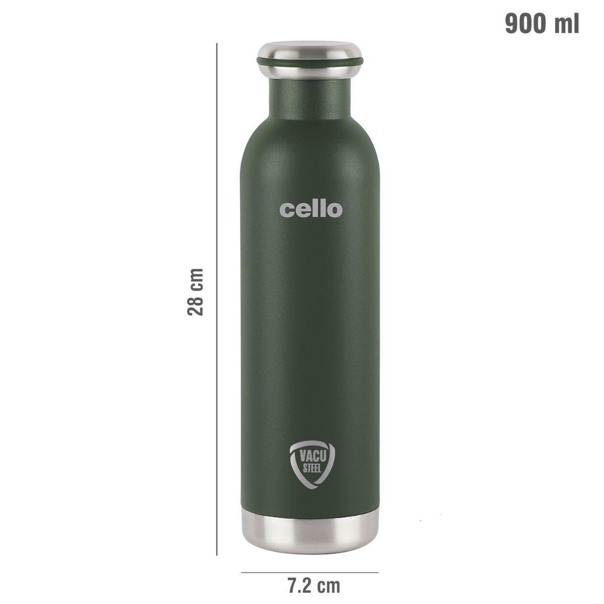 Duro Mac Flask, Vacusteel Water Bottle, 900ml Green / 900ml