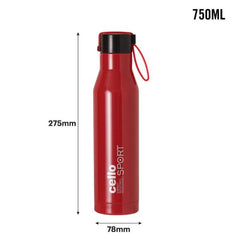 Maestro Flask, Vacusteel Water Bottle, Red / 750ml