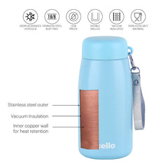 Mom Hot & Cold Stainless Steel Kids Water Bottle, 350ml / 350ml