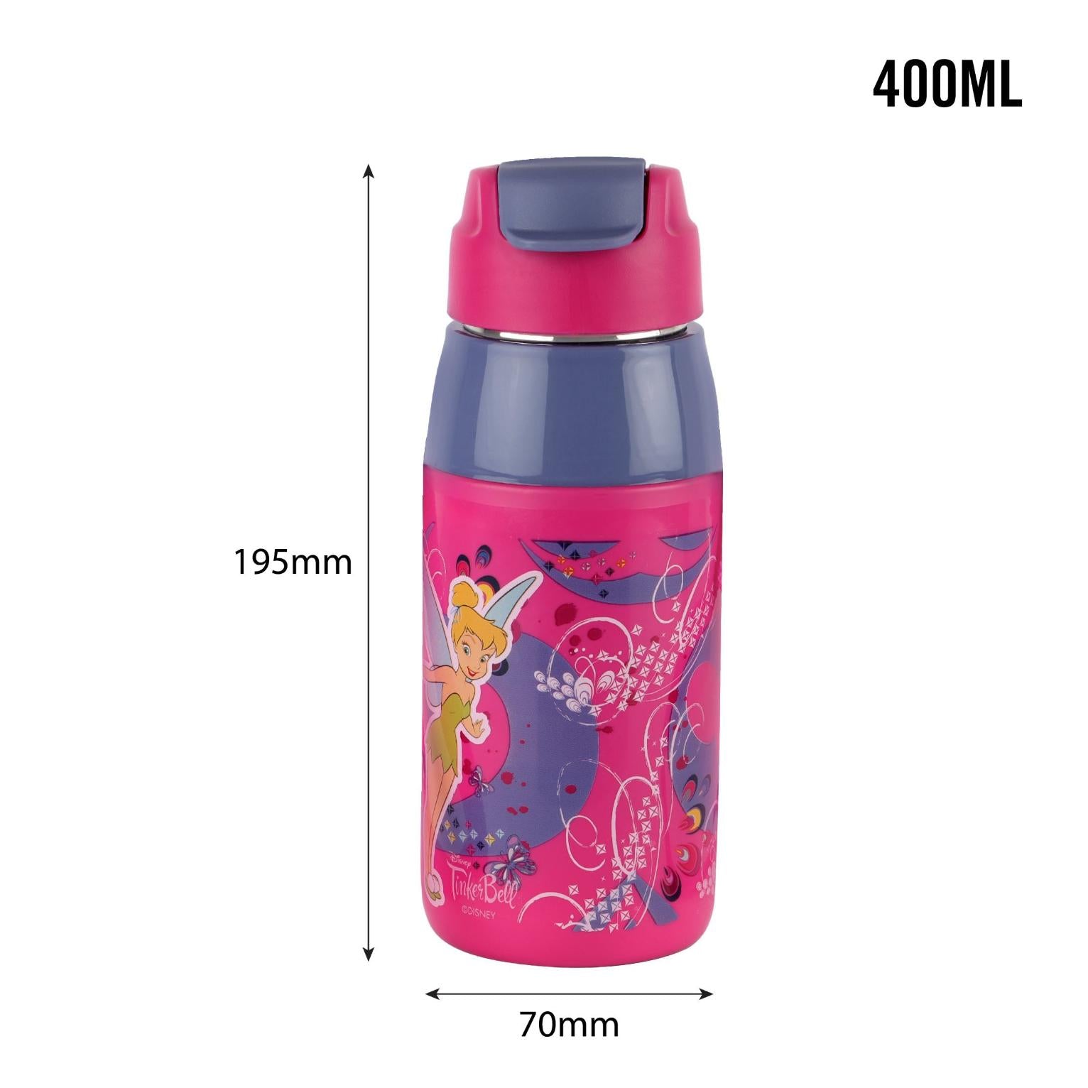Puro Hydra Kid 400 Cold Insulated Water Bottle, 400ml Pink / 400ml / Tinker Bell