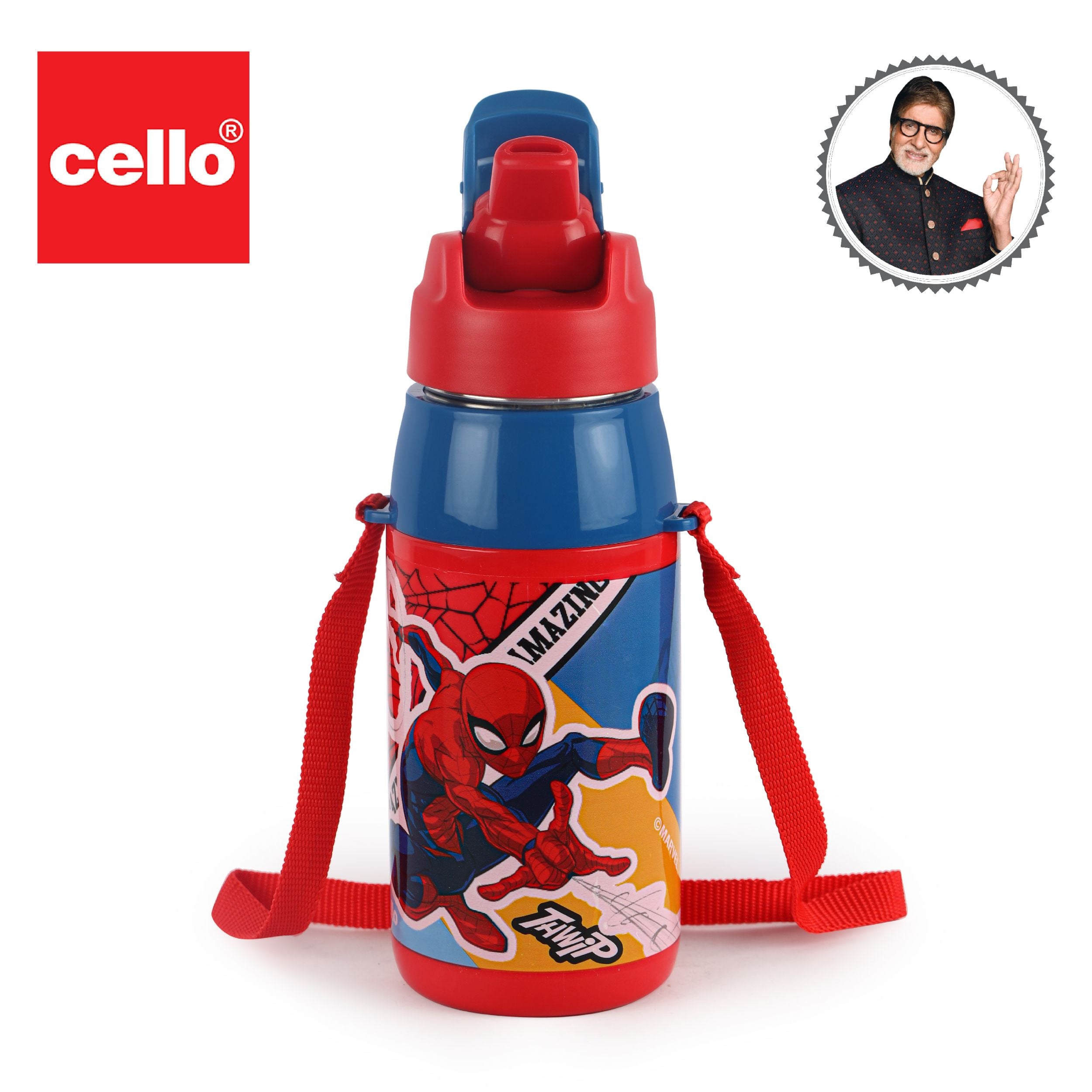 Puro Hydra Kid 400 Cold Insulated Water Bottle, 400ml Red / 400ml / Spiderman