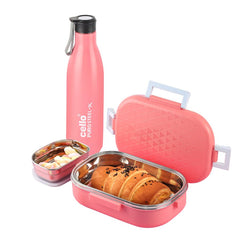 Altro Neo Lunch Box & Water Bottle Set Pink
