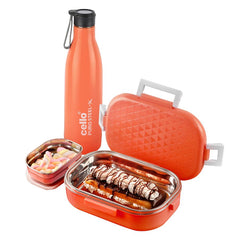 Altro Neo Lunch Box & Water Bottle Set Orange