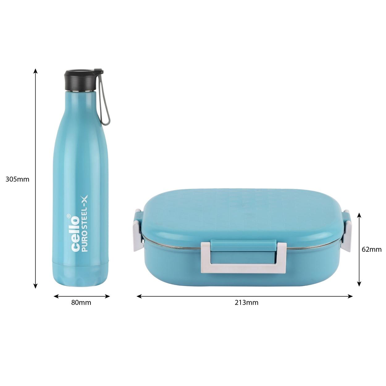 Altro Neo Lunch Box & Water Bottle Set Blue