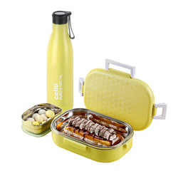 Altro Neo Lunch Box & Water Bottle Set Yellow