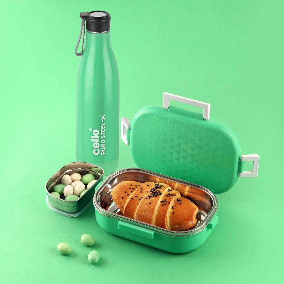 Altro Neo Lunch Box & Water Bottle Set Green