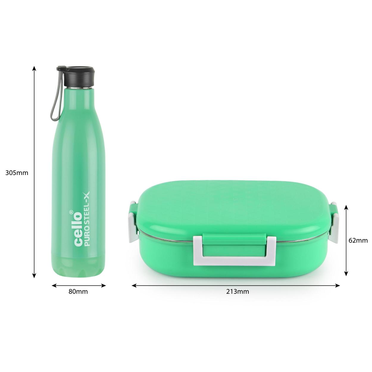 Altro Neo Lunch Box & Water Bottle Set Green