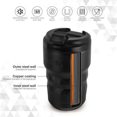 Nomad Flask, Insulated Travel Mug, 350ml Black / 350ml