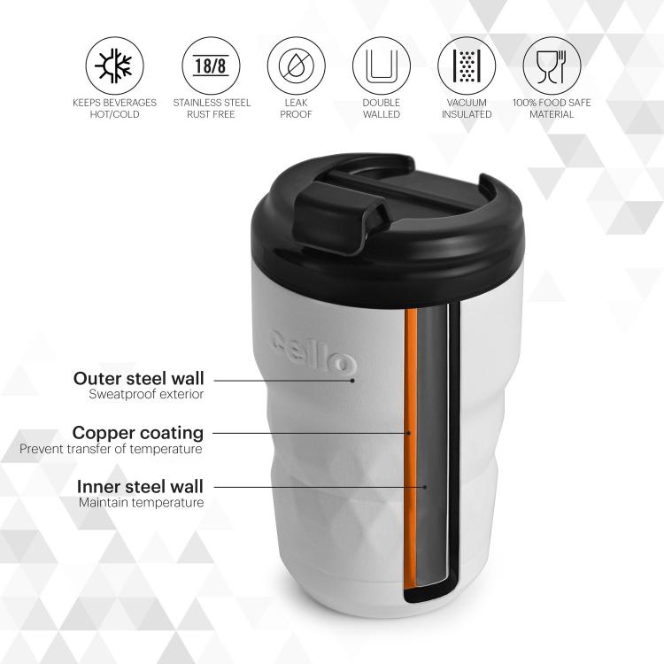 Nomad Flask, Insulated Travel Mug, 350ml White / 350ml