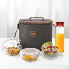 Royale Borosilicate Glass Lunch Set with Bottle Clear / 4 Piece
