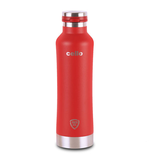 Red|Duro One Touch Flask, Vacusteel Water Bottle 800ml / 800ml