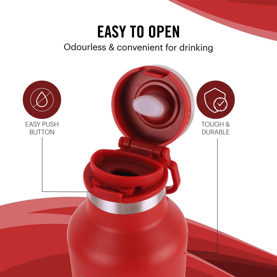 Duro One Touch Flask, Vacusteel Water Bottle 800ml / 800ml