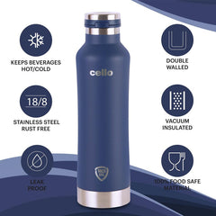 Duro One Touch Flask, Vacusteel Water Bottle 800ml / 800ml