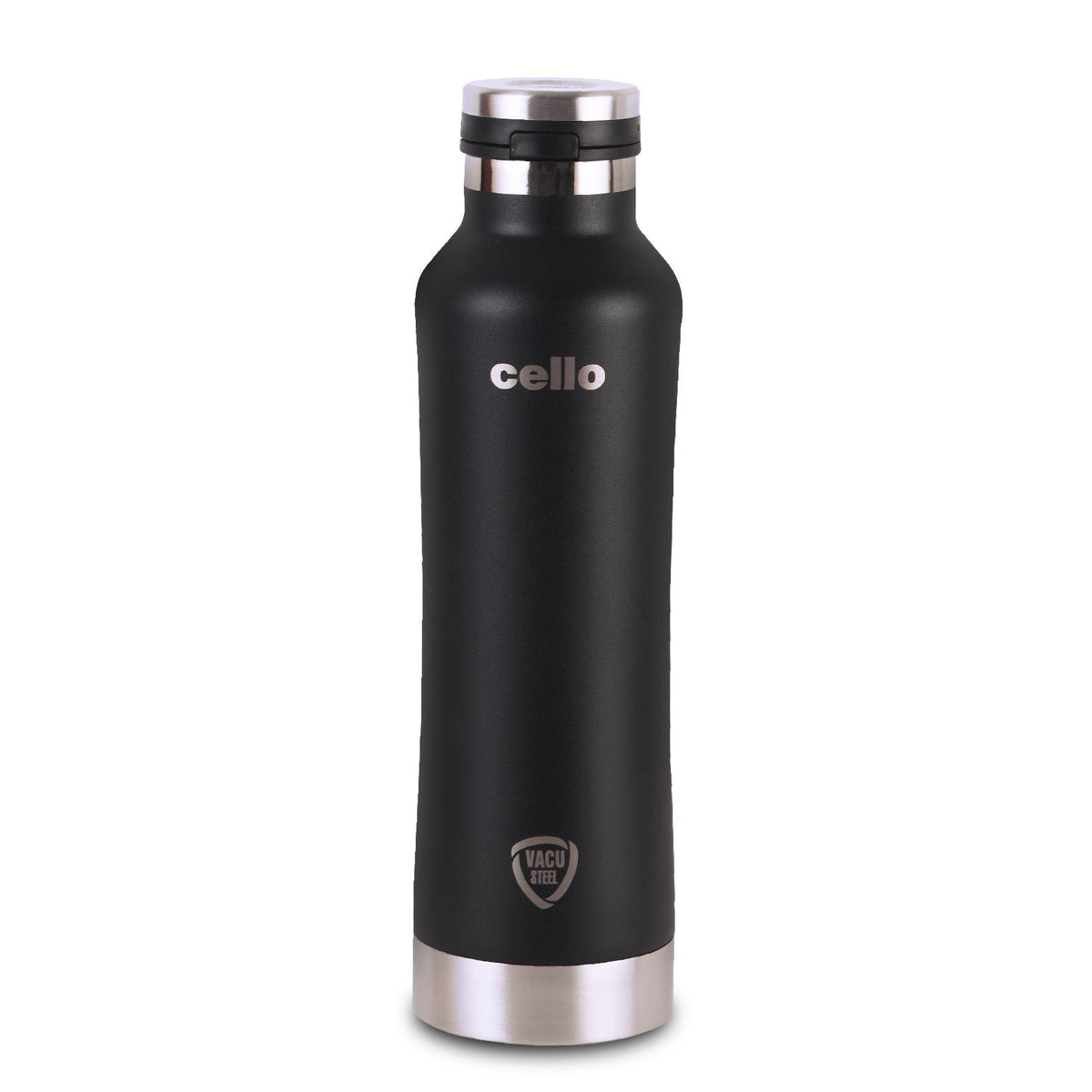 Black|Duro One Touch Flask, Vacusteel Water Bottle 800ml / 800ml