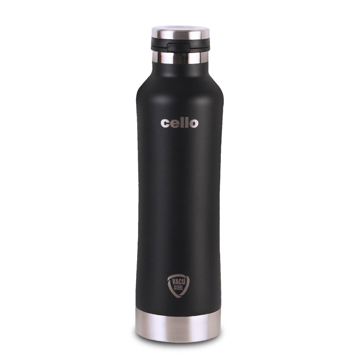 Black|Duro One Touch Flask, Vacusteel Water Bottle / 800ml