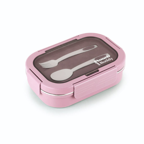 Lunch Buddy Insulated Lunch Box with Flatware Pink / 1 Piece