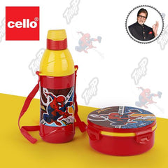 Tiffy Lunch Box & Water Bottle Set Red / Spiderman
