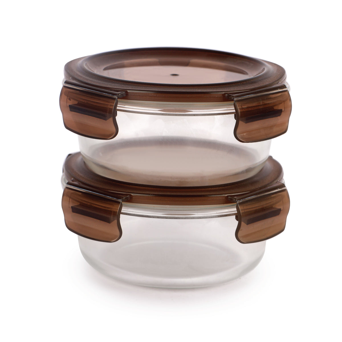 Seal-O-Fresh Borosilicate Glass Round containers Brown / 2 Piece