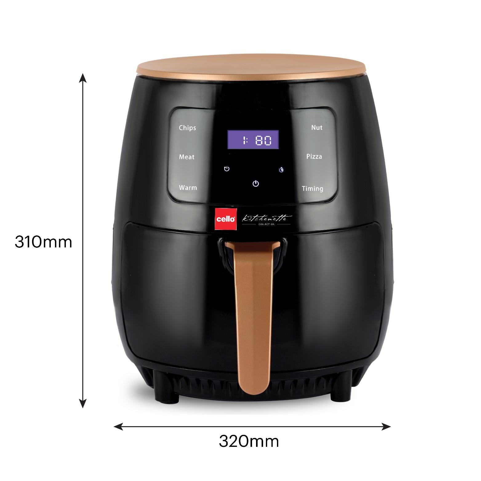 Smart Digital Air Fryer 1400W, 4.5 Liter Silver / 1500ml / 1500 Watts