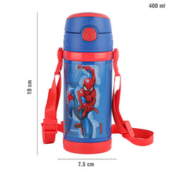 Champ 400 Hot & Cold Stainless Steel Kids Water Bottle, 400ml Blue / 400ml / Spiderman