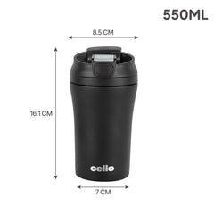 Duro Coffee Mate Vacum Insulated Travel Mug Black / 550ml