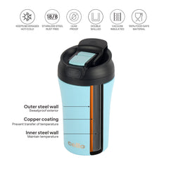 Duro Coffee Mate Vacum Insulated Travel Mug Blue / 550ml