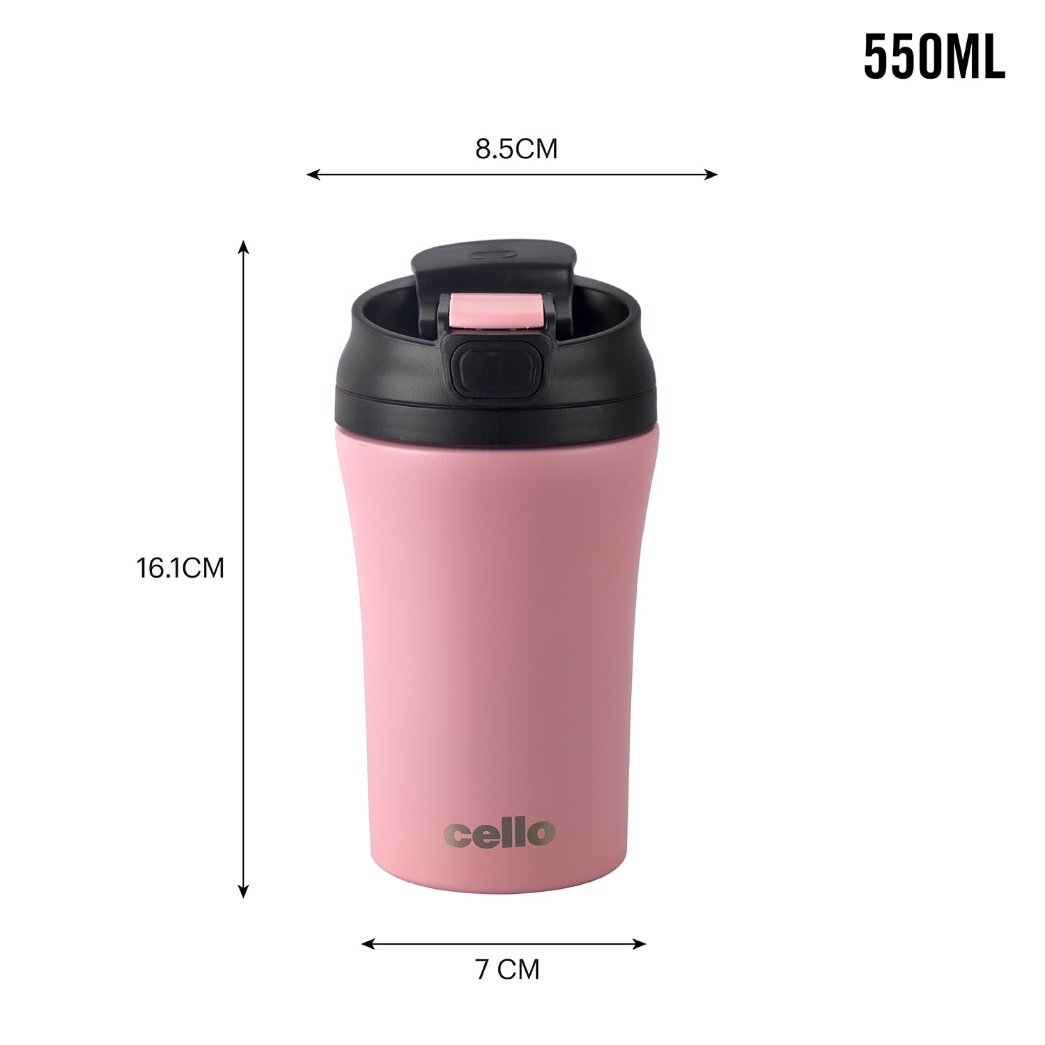 Duro Coffee Mate, Vacusteel Mug 550ml Pink / 550ml