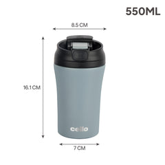 Duro Coffee Mate Vacum Insulated Travel Mug Grey / 550ml