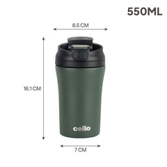 Duro Coffee Mate Vacum Insulated Travel Mug Green / 550ml