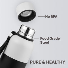 Neo Kent Flask, Vacusteel Water Bottle Grey Black / 750ml